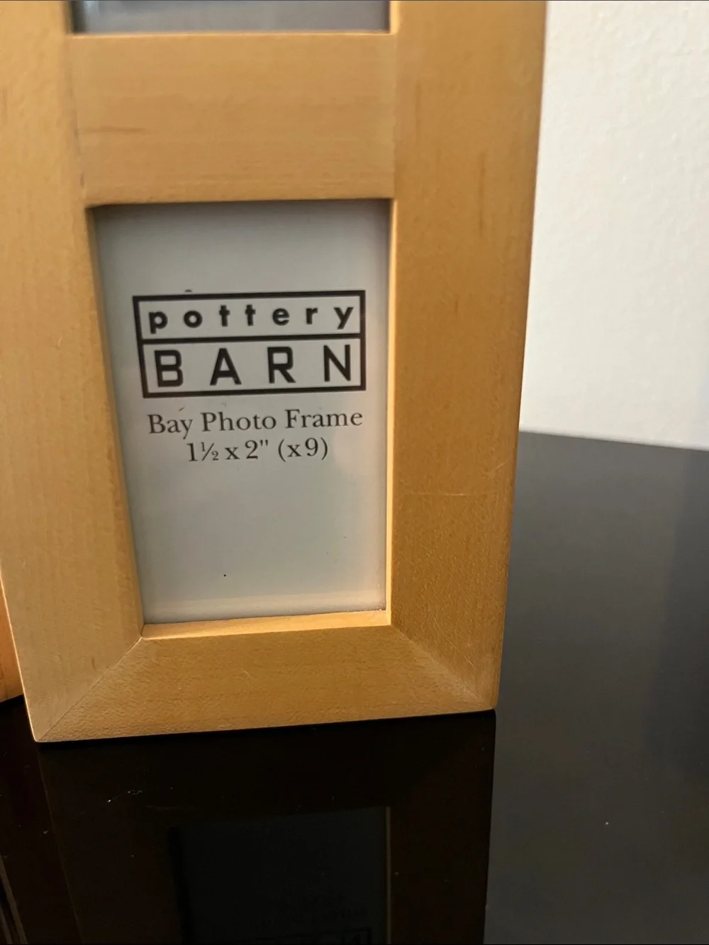 Pottery Barn Bay Wooden Tri-Fold Multi-Photo Frame - Light Honey Wood Thailand